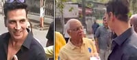 An elderly man complained to Akshay after casting his vote!